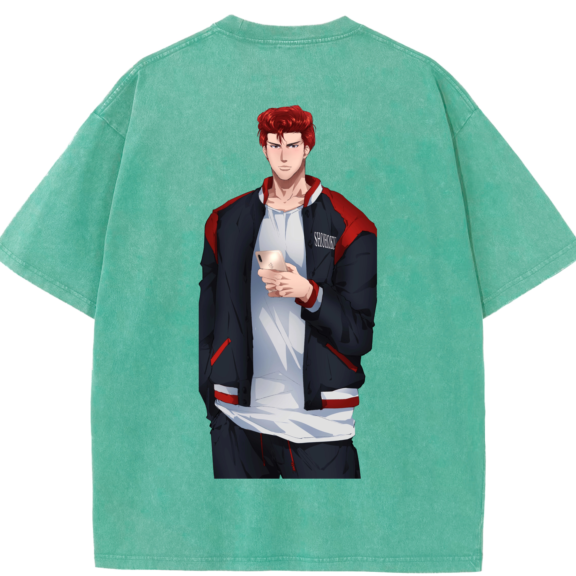 （画像用） SLAM DUNK／スラムダンク 綿100% ヴィンテージ風 半袖Tシャツ（背面プリント）